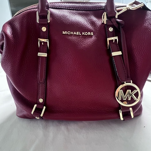 Michael Kors Burgundy Leather Satchel - Picture 1 of 8